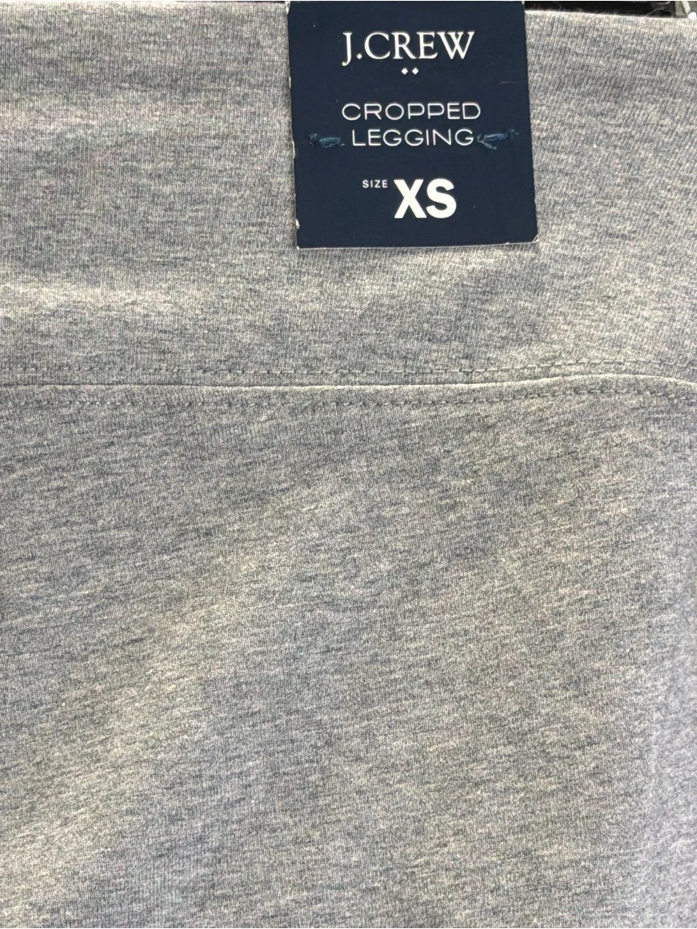 J. Crew Heather Gray Cropped Leggings. NWT. Size XSMALL